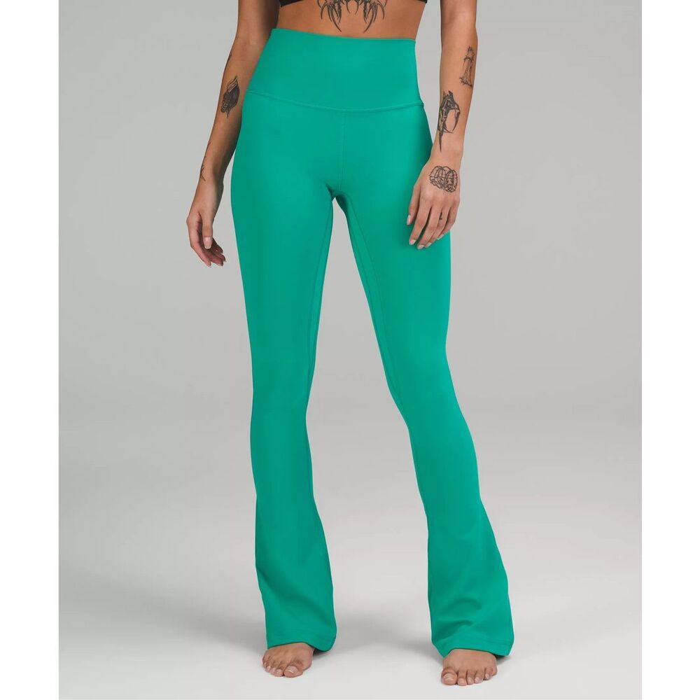 Lululemon Align High-Rise Mini-Flared Pant 32" In Maldives Green Size 4